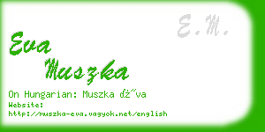 eva muszka business card